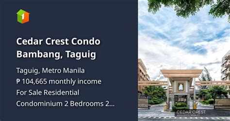Bambang, Taguig, Metro Manila Condo For Sale .
